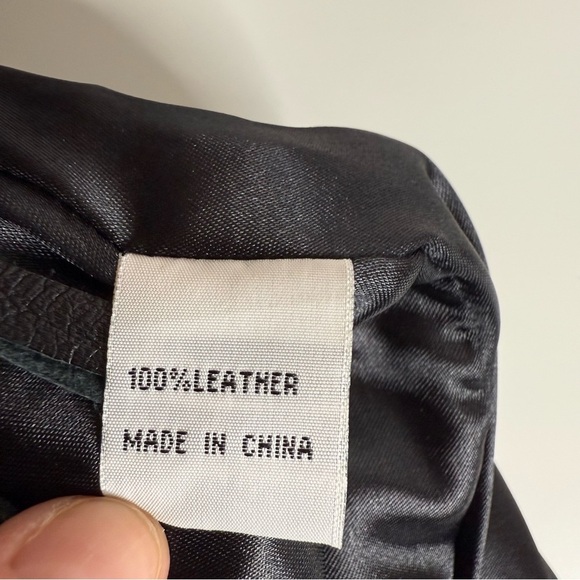 Paolo Santini - Vintage 100% Leather Black Mini Skirt - Size 4 - Picture 6 of 11